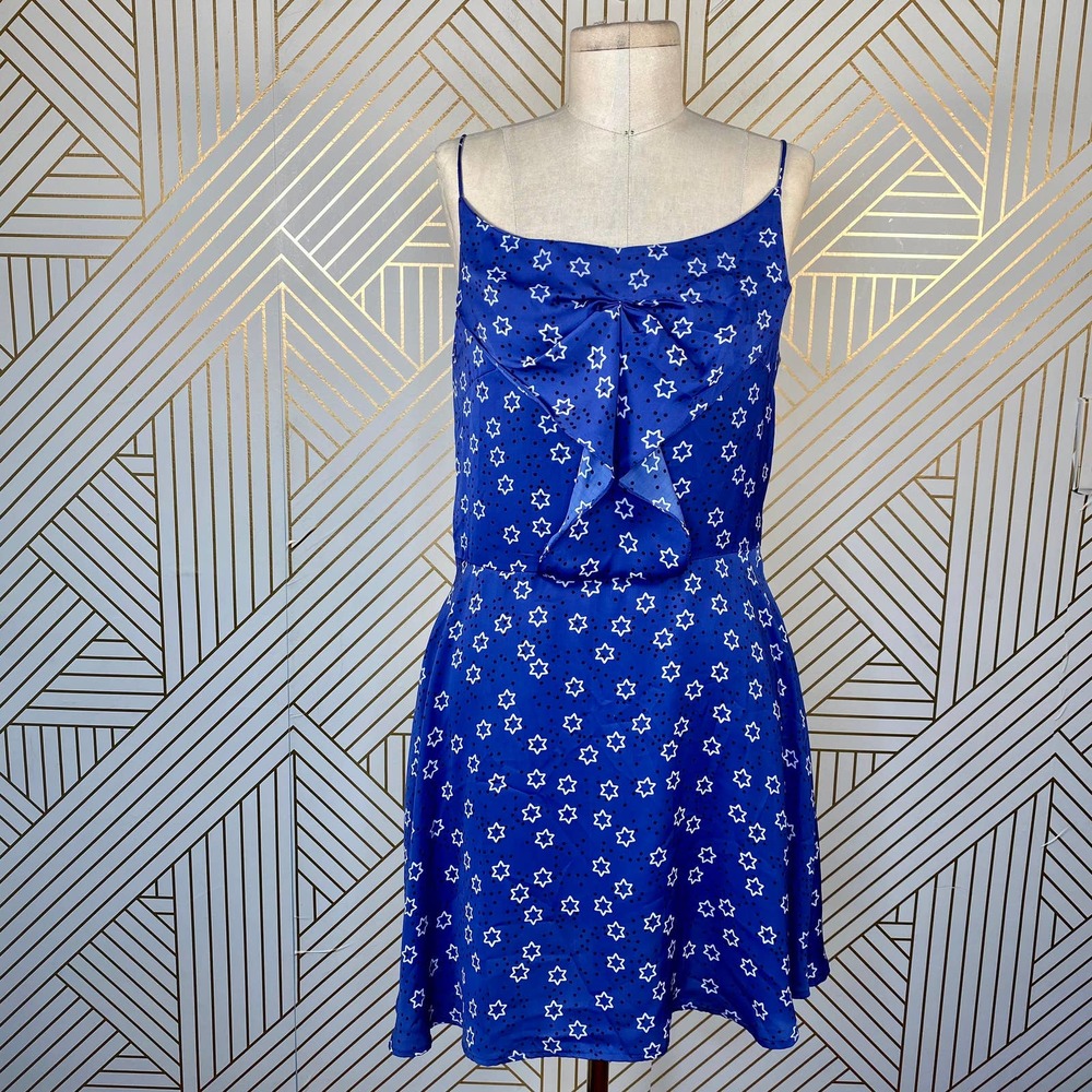 FARM Rio Blue Star & Polka Dot Print Dress